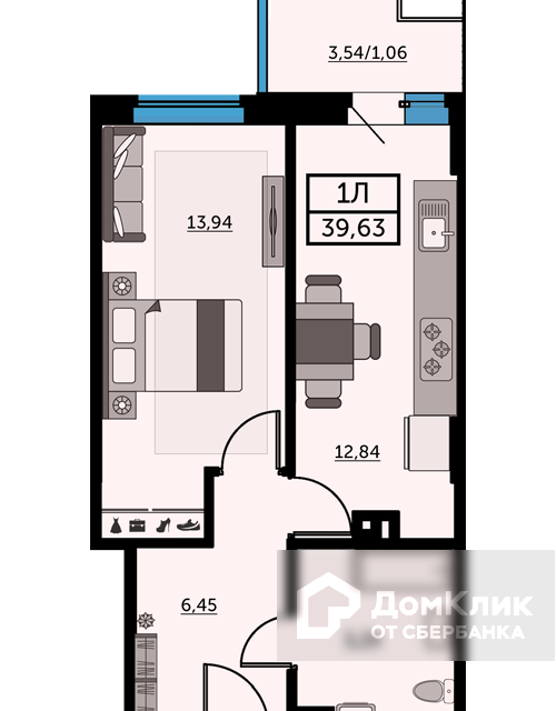 квартира г Ростов-на-Дону р-н Пролетарский городской округ Ростов-на-Дону, Город у реки, жилой комплекс фото 1