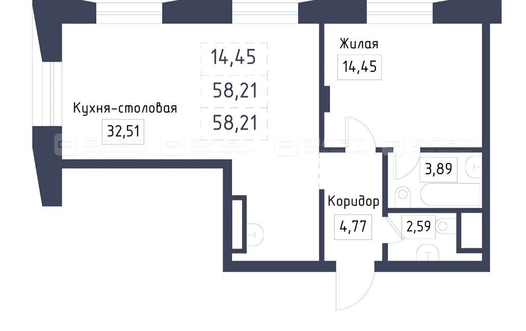 квартира г Казань метро Площадь Тукая р-н Вахитовский ул Габдуллы Тукая фото 1