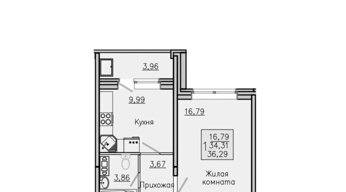 квартира р-н Новоусманский с Новая Усмань Южный микрорайон Южный Усманское 1-е сельское поселение фото 1