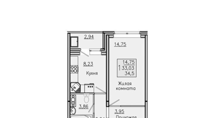 квартира р-н Новоусманский с Новая Усмань Южный микрорайон фото 1