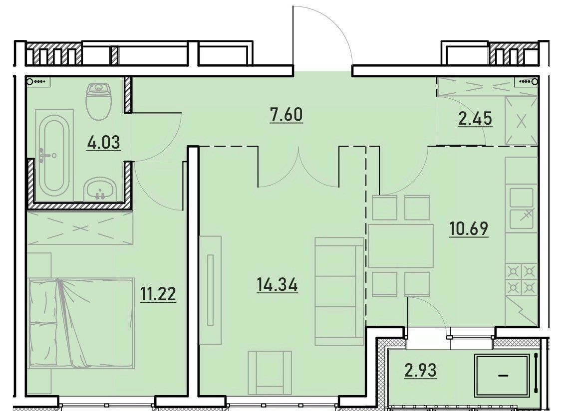 квартира г Иркутск р-н Ленинский Иркутск-2 Зенит жилой комплекс фото 11