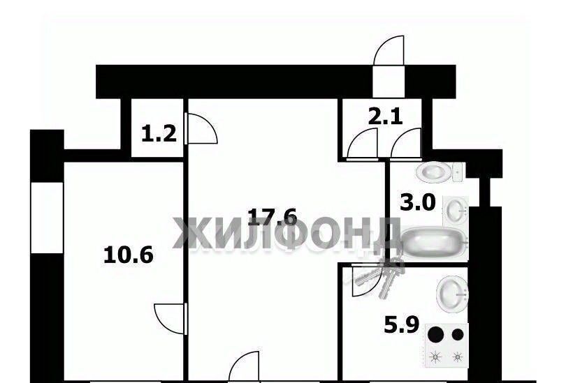 квартира г Новосибирск р-н Октябрьский Золотая Нива ул Гаранина 13 фото 1