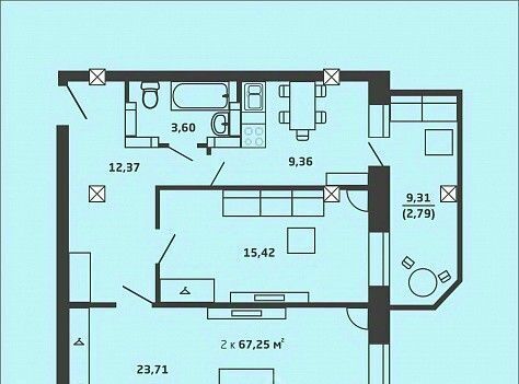 квартира г Новосибирск Заельцовская ул Дуси Ковальчук 238 фото 1