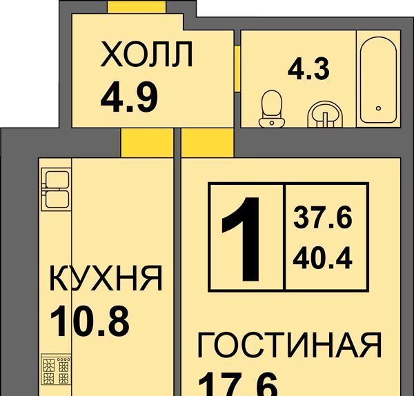 квартира г Калининград р-н Ленинградский ул Старшины Дадаева 71 фото 1