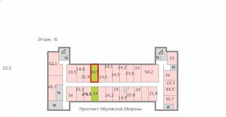 офис г Санкт-Петербург метро Елизаровская пр-кт Обуховской Обороны 76к/4 фото 2