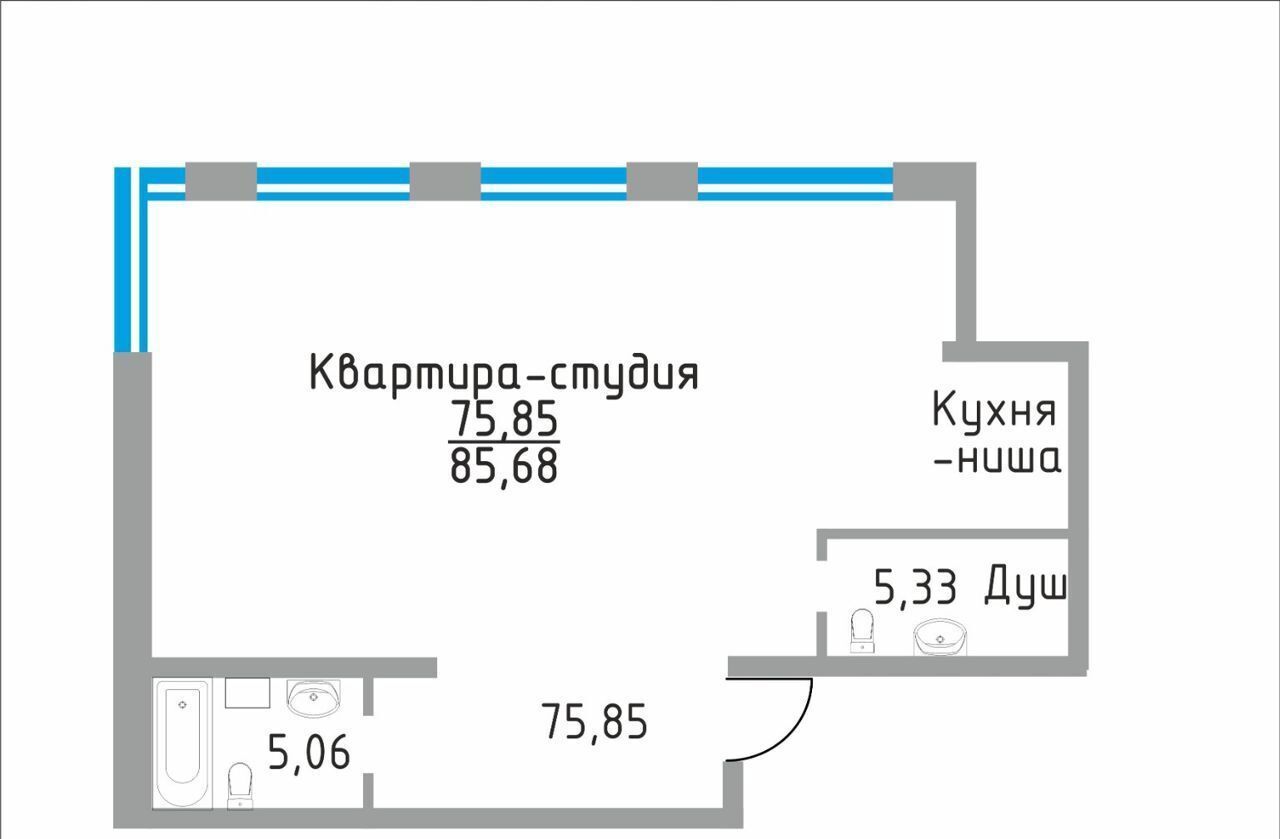 квартира г Самара р-н Октябрьский Российская ул Ново-Садовая 120/122 ЖК «Высота» фото 2