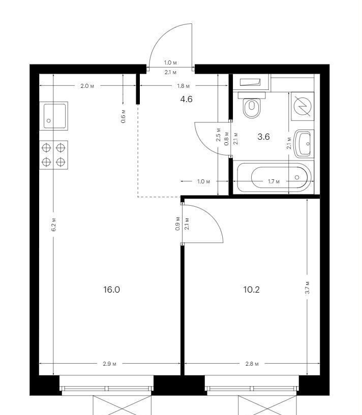 квартира городской округ Красногорск д Глухово корп. 2. 1-2.2 фото 1