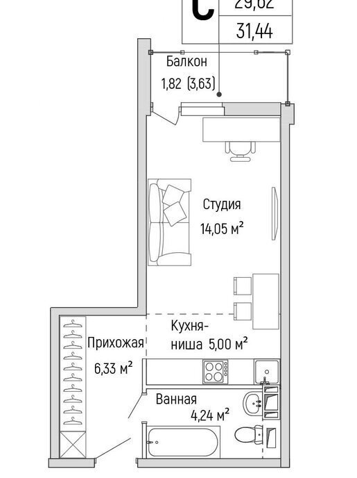 квартира г Красногорск Павшино территориальное управление Ильинское фото 1