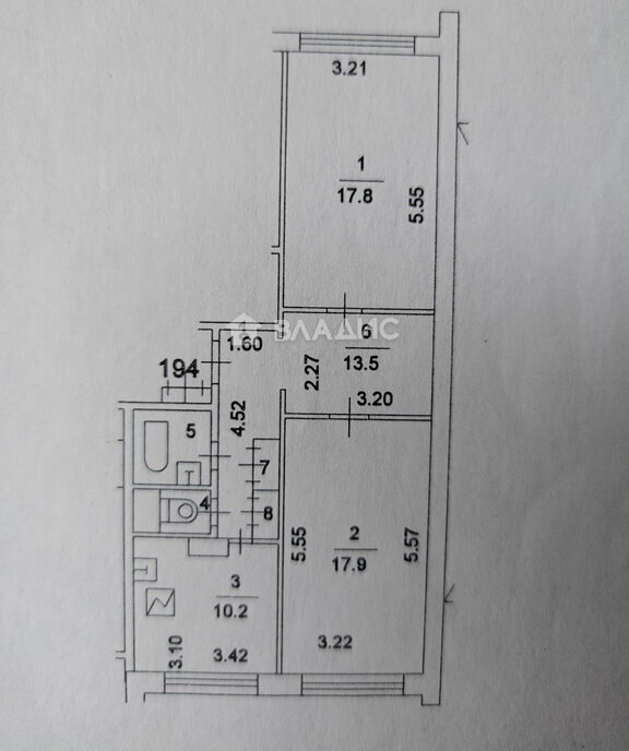 квартира г Москва метро Мякинино ул Исаковского 4к/2 фото 26