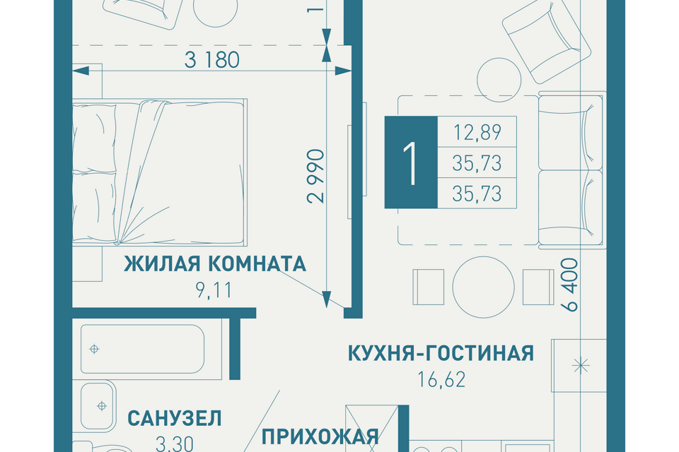 квартира г Краснодар п Березовый р-н Прикубанский Краснодар городской округ, Жилой комплекс Иначе в Молодёжном фото 1