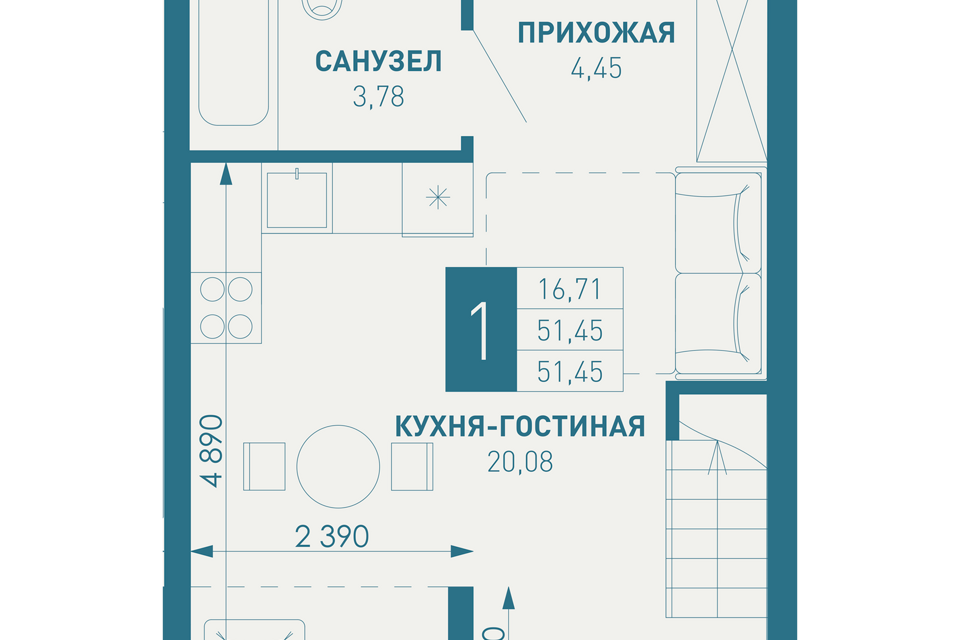 квартира г Краснодар п Березовый р-н Прикубанский Краснодар городской округ, Жилой комплекс Иначе в Молодёжном фото 1