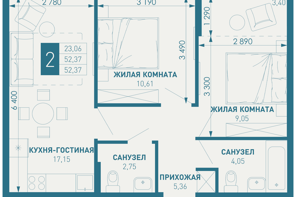 квартира г Краснодар п Березовый р-н Прикубанский Краснодар городской округ, Жилой комплекс Иначе в Молодёжном фото 1