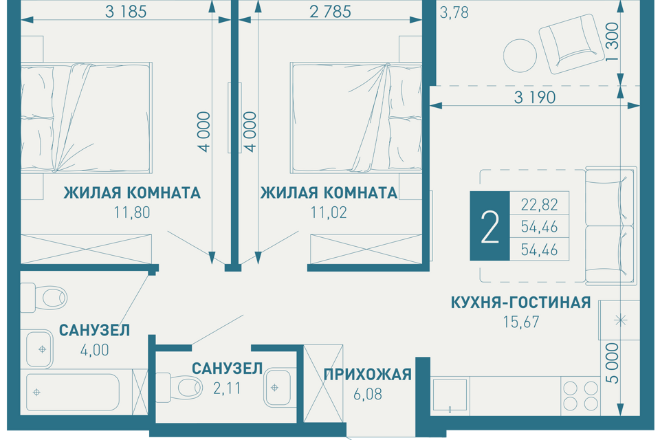 квартира г Краснодар п Березовый р-н Прикубанский Краснодар городской округ, Жилой комплекс Иначе в Молодёжном фото 1