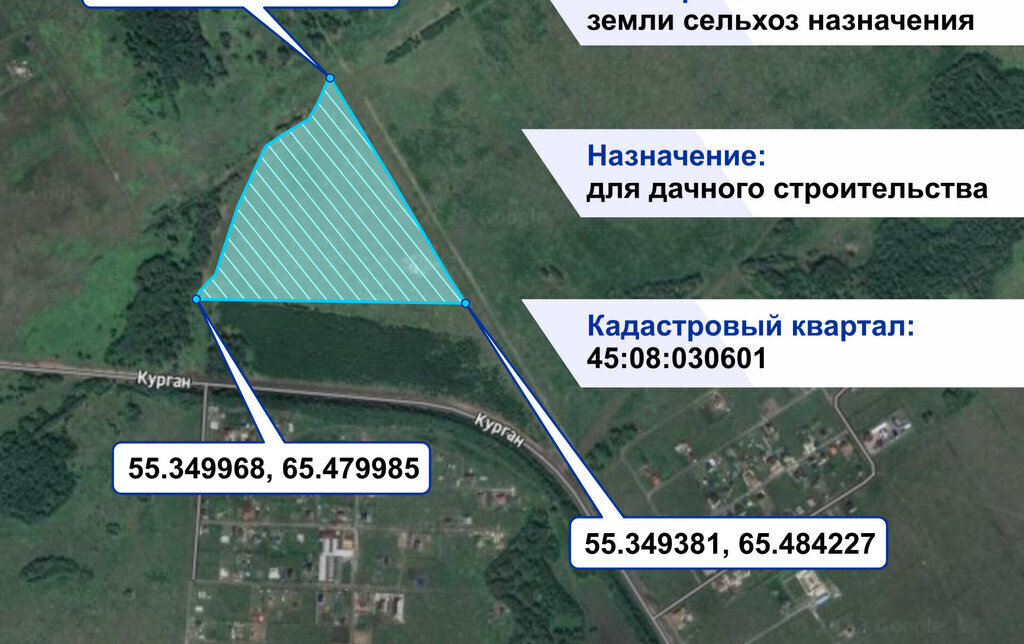 земля р-н Кетовский д Лукино фото 9