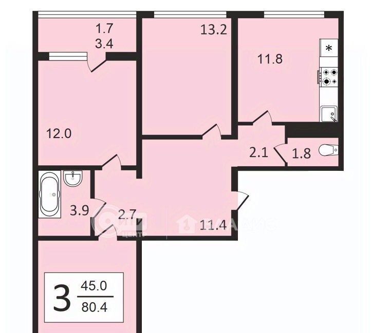 квартира г Воронеж р-н Центральный ул Загоровского 9/3 фото 1