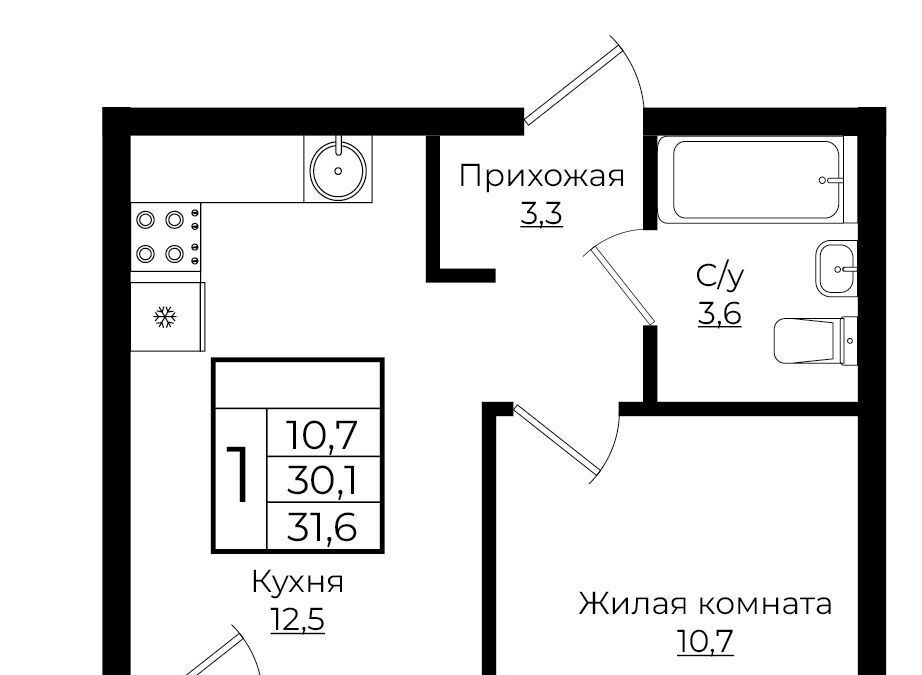 квартира г Краснодар р-н Прикубанский ЖК «Европа-Сити» 7 Европа Клубный Квартал 6 жилой комплекс фото 1