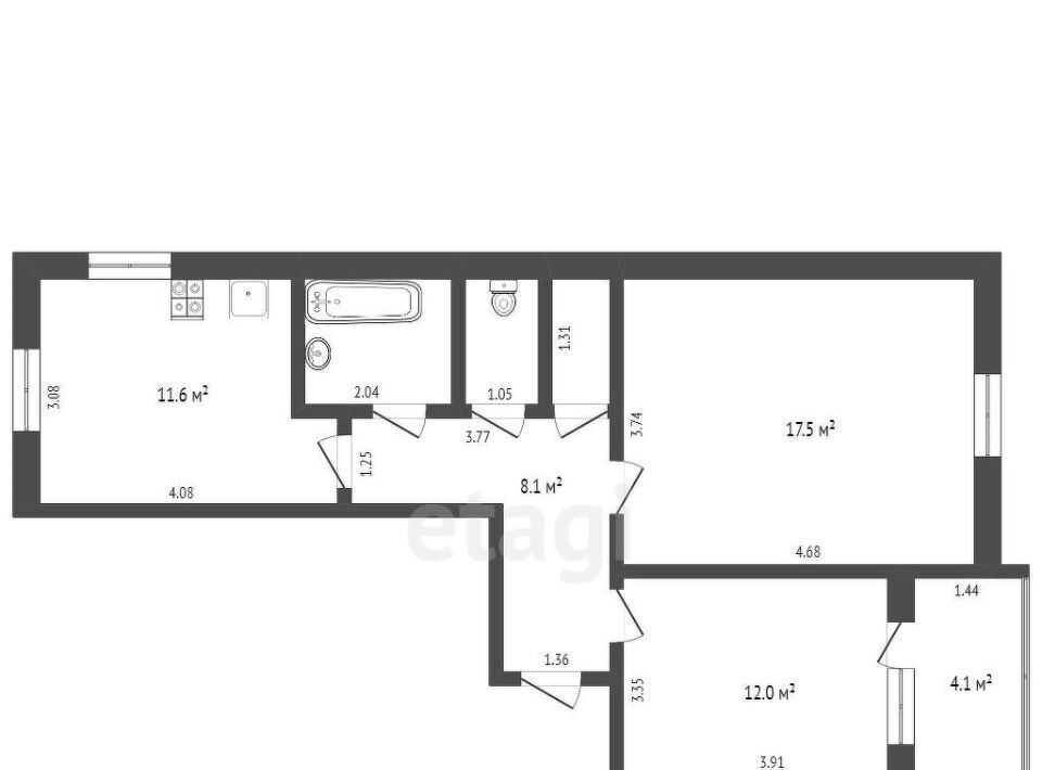 квартира г Ханты-Мансийск ул Югорская 11 фото 19