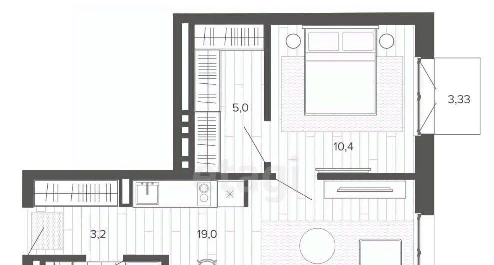 квартира г Барнаул р-н Центральный тракт Змеиногорский 35бк/2 фото 14