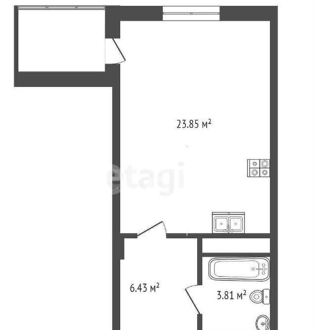 квартира г Тюмень р-н Ленинский проезд Геологоразведчиков 44а фото 9