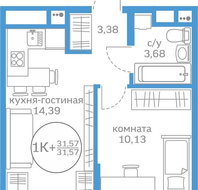 квартира г Тюмень ул Краснооктябрьская 14к/2 городской округ Тюмень фото 6