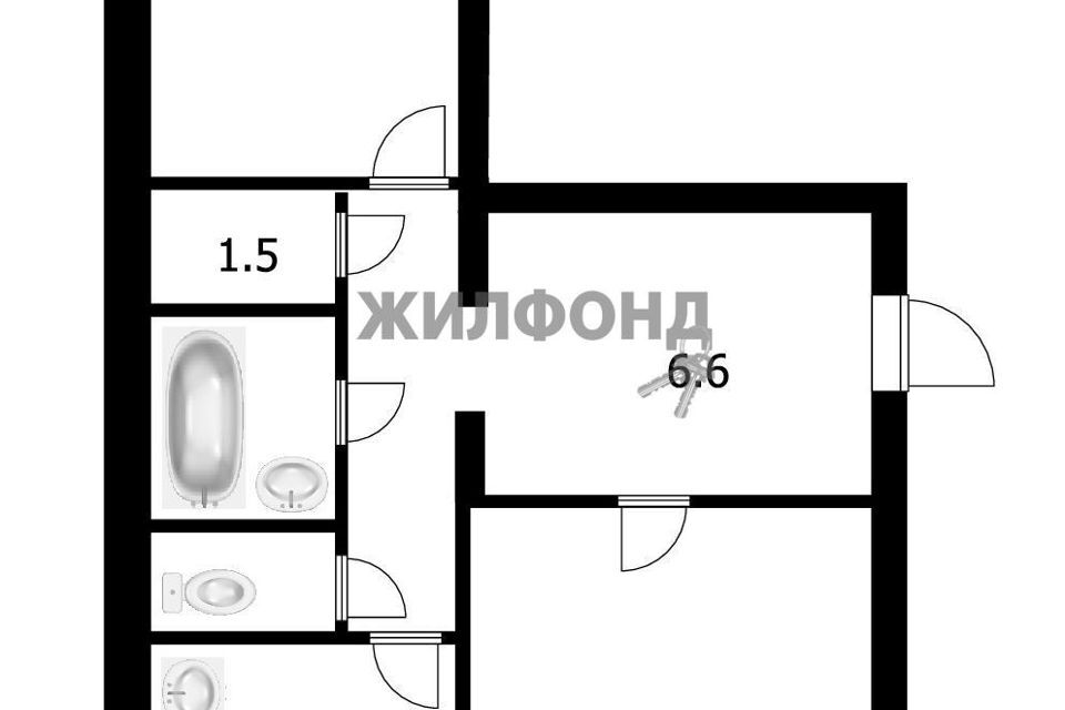 квартира г Новосибирск ул Бурденко 25 городской округ Новосибирск фото 1