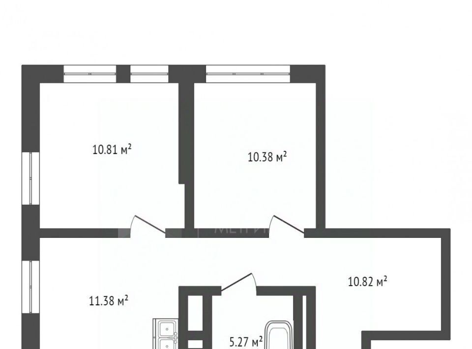 квартира г Тюмень р-н Ленинский ул 50 лет Октября 63г фото 2