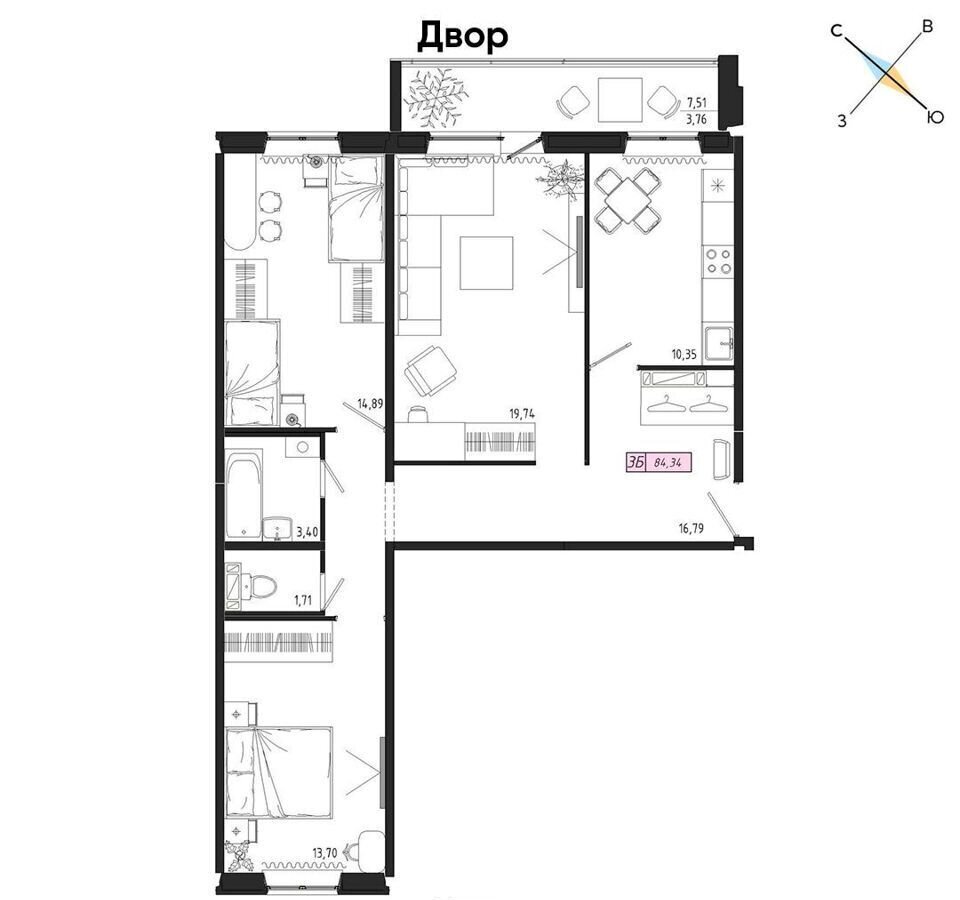 квартира г Томск р-н Октябрьский тракт Иркутский 185 стр. Б фото 1