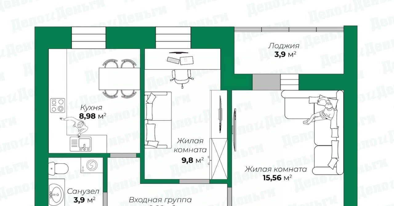 квартира г Киров р-н Ленинский ул Солнечная 55 фото 2