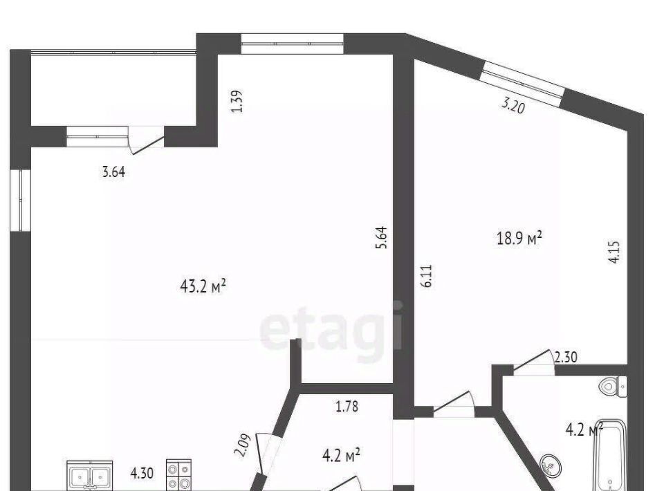 квартира г Хабаровск р-н Центральный ул Мухина 7а фото 30