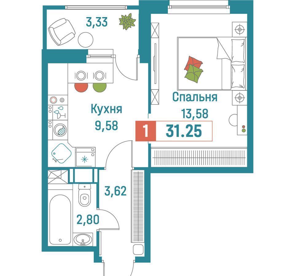 квартира р-н Всеволожский г Мурино ул Екатерининская 20/1 Девяткино фото 1