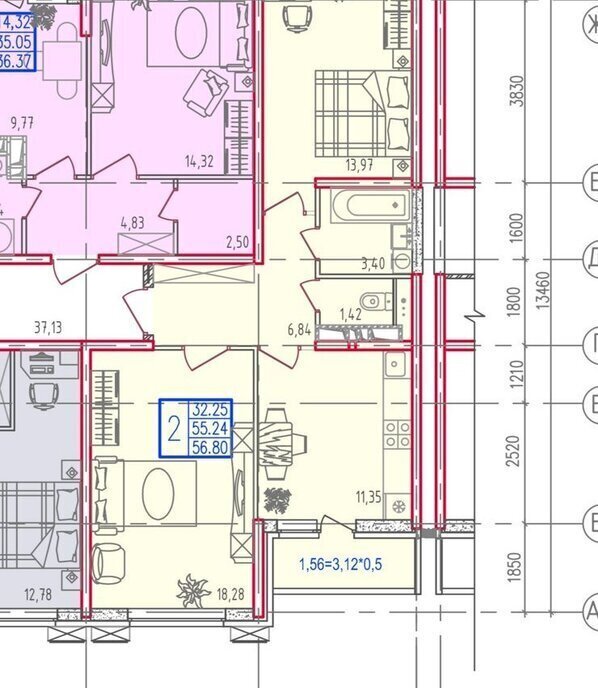 квартира г Краснодар р-н Прикубанский ул Героев-Разведчиков 6к/4 фото 1