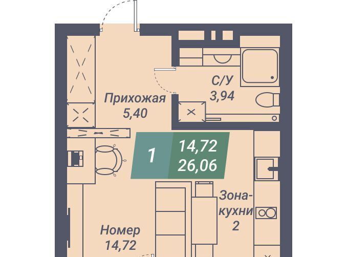 квартира г Новосибирск р-н Заельцовский Заельцовская ул Даргомыжского 8д фото 1