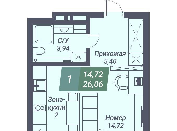 квартира г Новосибирск Заельцовская ул Даргомыжского 8д фото 1