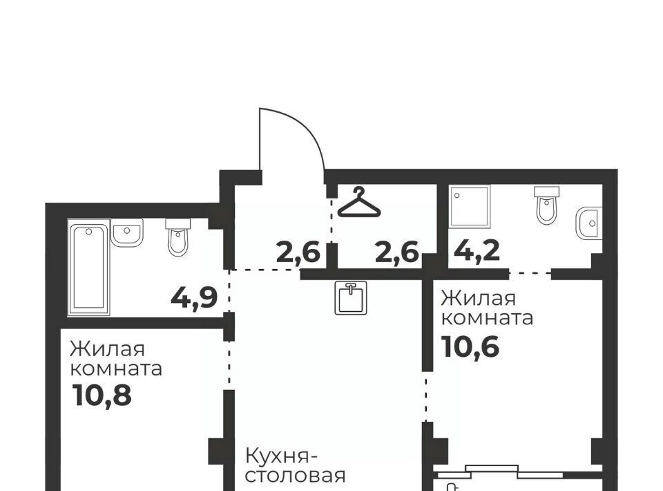 квартира г Челябинск п Бабушкина р-н Калининский ЖК «Голос Кашириных» фото 2