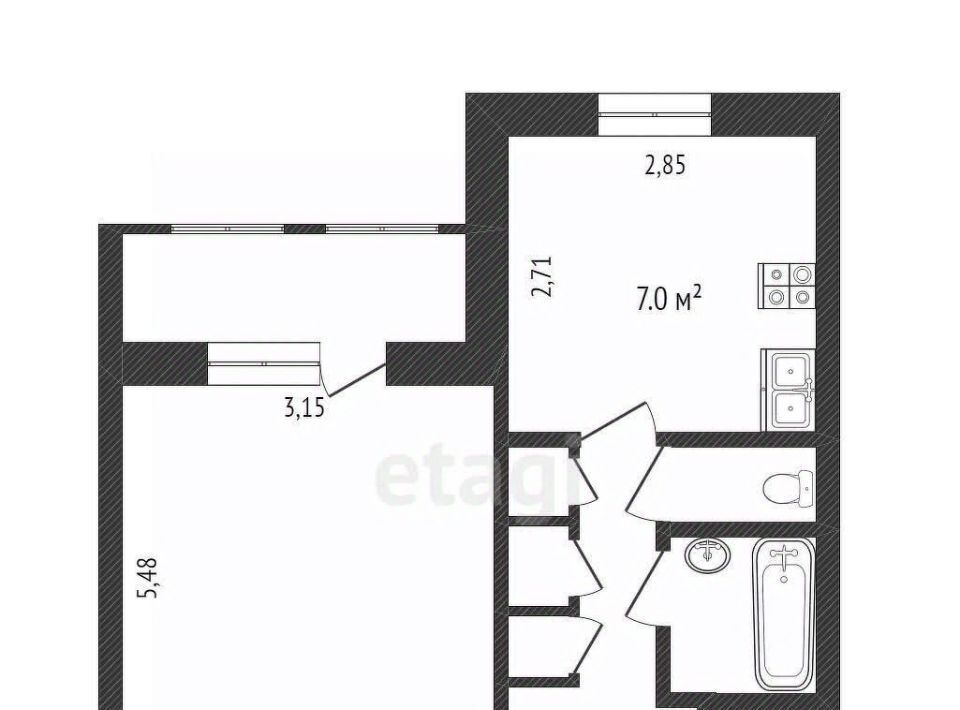 квартира г Новый Уренгой Северная жилая часть мкр Мирный 5/2 фото 2