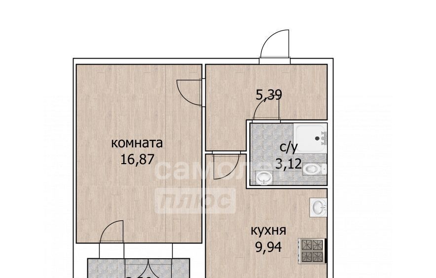 квартира г Уфа р-н Кировский ул Академика Курчатова 65/2 фото 31