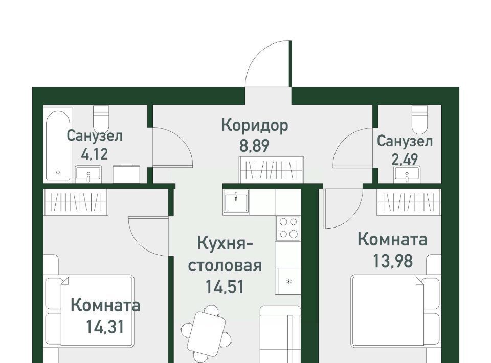 квартира г Екатеринбург Чкаловская Твоя Привилегия жилой комплекс фото 1