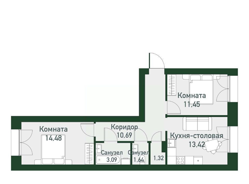 квартира г Екатеринбург Чкаловская Твоя Привилегия жилой комплекс фото 1