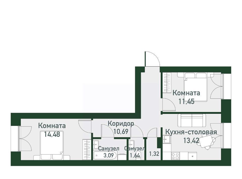 квартира г Екатеринбург Чкаловская Твоя Привилегия жилой комплекс фото 1