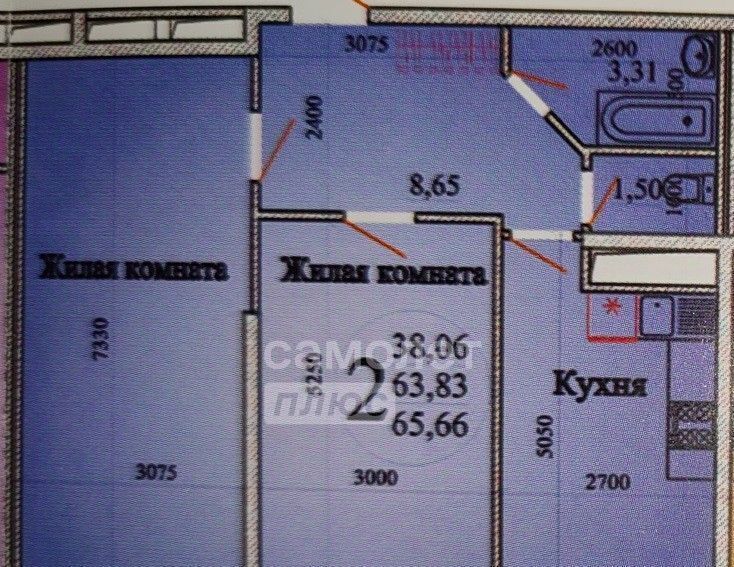 квартира г Краснодар р-н Прикубанский ул Московская 131к/2 фото 14