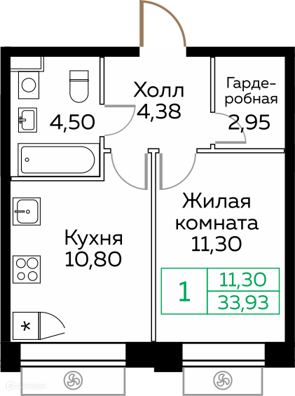 квартира г Мытищи пр-кт Новомытищинский 4а городской округ Мытищи фото 1