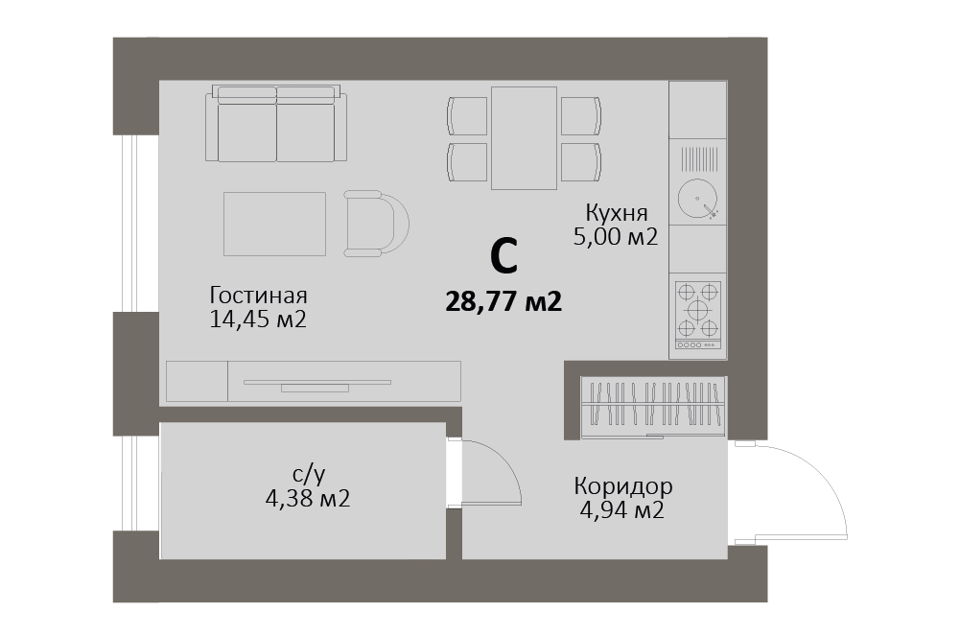 квартира р-н Сосновский п Красное Поле Жилой комплекс Эстетика фото 1