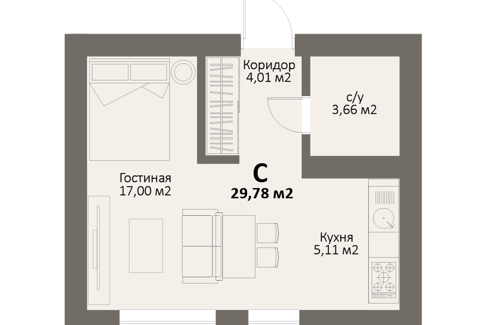 квартира р-н Сосновский п Красное Поле Жилой комплекс Эстетика фото 1