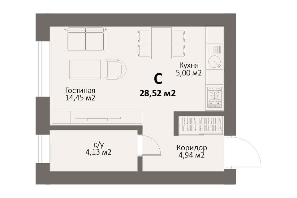 квартира р-н Сосновский п Красное Поле Жилой комплекс Эстетика фото 1