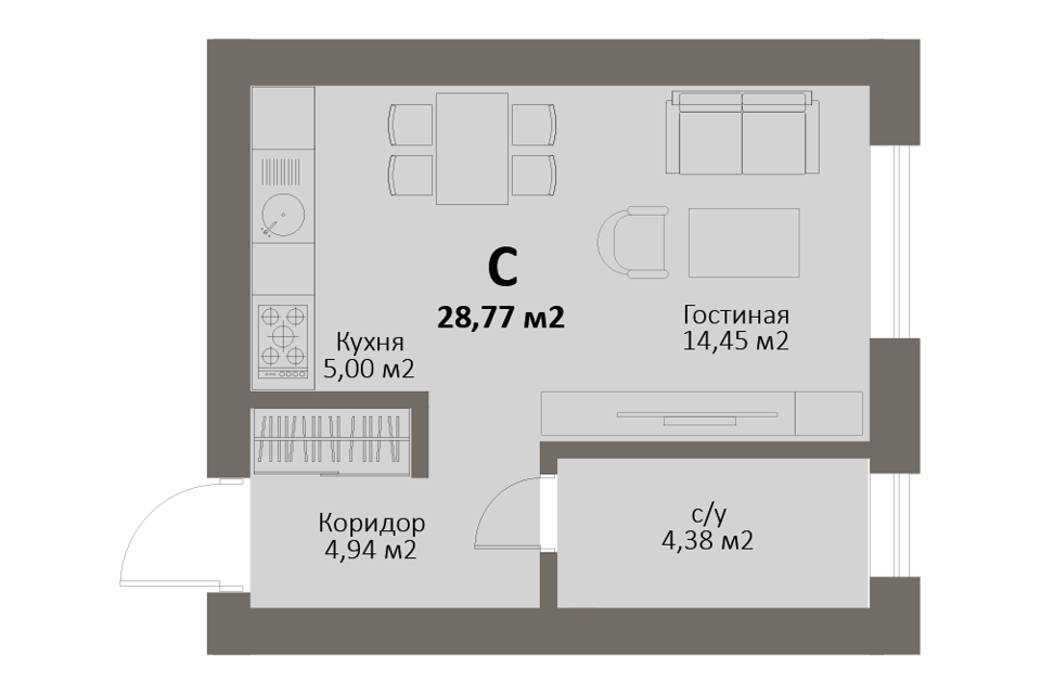 квартира р-н Сосновский п Красное Поле Жилой комплекс Эстетика фото 1