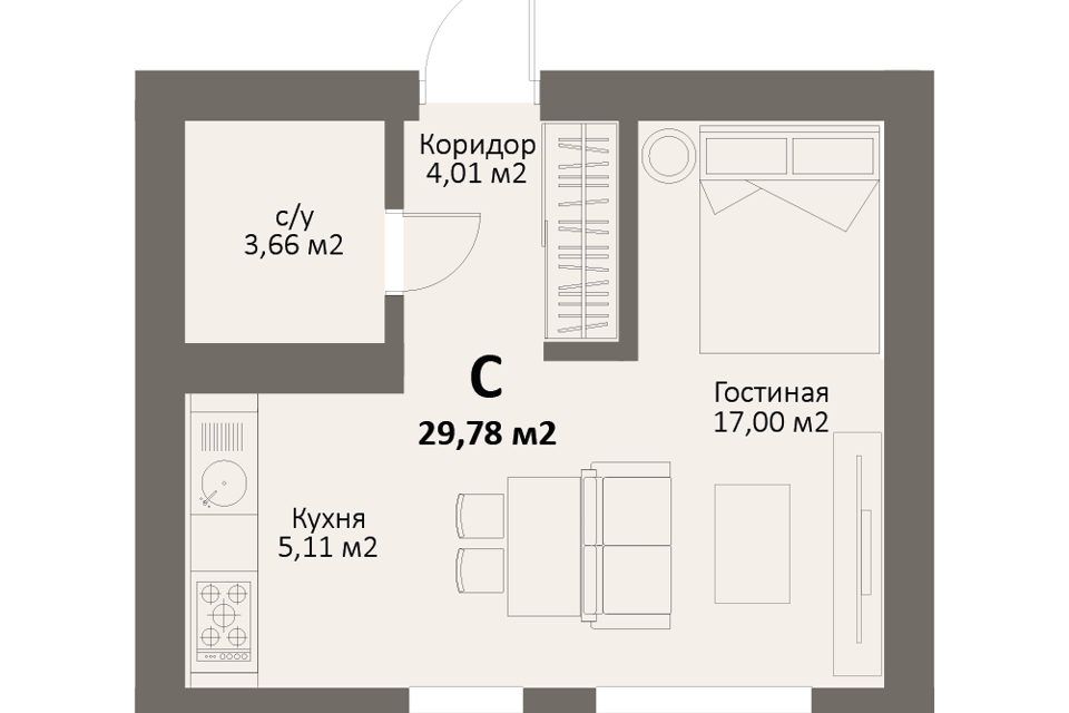 квартира р-н Сосновский п Красное Поле Жилой комплекс Эстетика фото 1