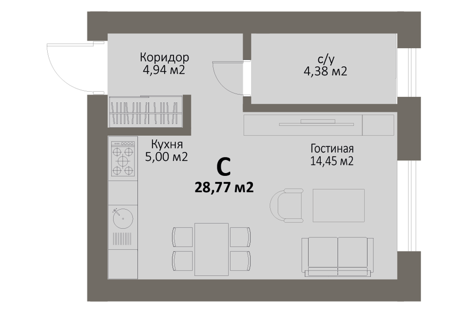 квартира р-н Сосновский п Красное Поле Жилой комплекс Эстетика фото 1