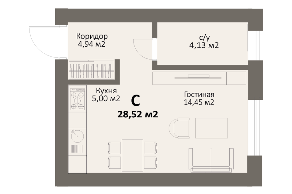 квартира р-н Сосновский п Красное Поле Жилой комплекс Эстетика фото 1