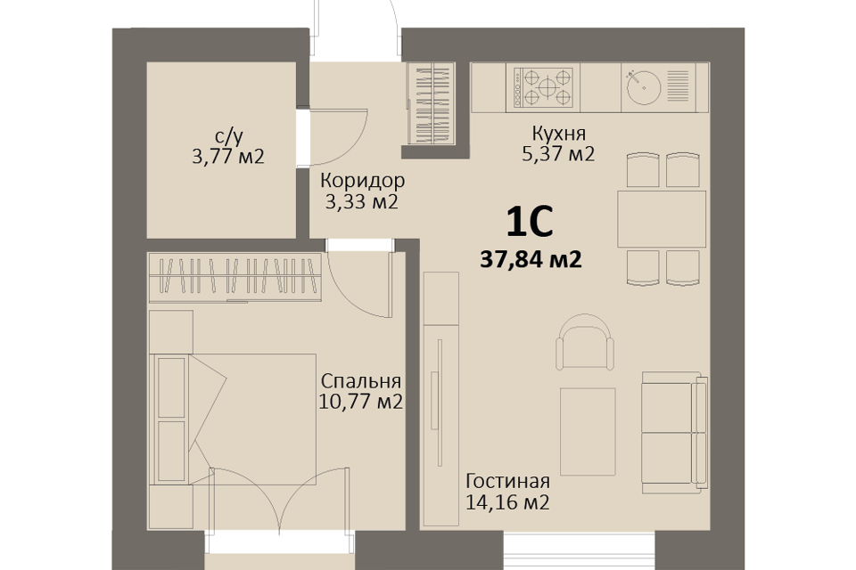 квартира р-н Сосновский п Красное Поле Жилой комплекс Эстетика фото 1