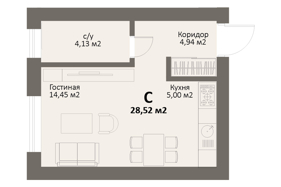 квартира р-н Сосновский п Красное Поле Жилой комплекс Эстетика фото 1